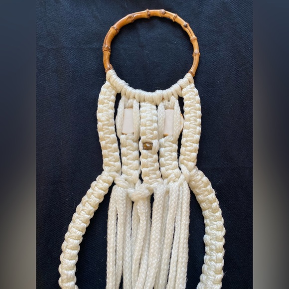 Vintage Macrame Cord Twine Owl Wall Hanger Towel holder! - Picture 9 of 11